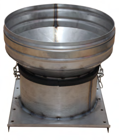 Stainless Steel Silo Funnel Set for Trevira Silos – 60mm Outlet with PA Slide Guide