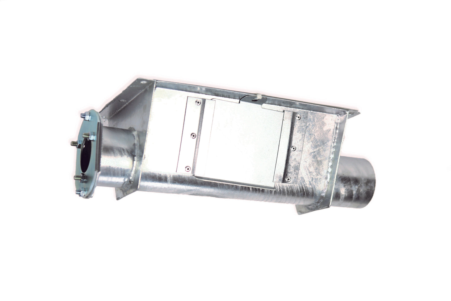 Boot box for silo hopper 90 mm | Galvanised | 89mm | Includes flange plate for expansion shaft | Agriculture Feed System | Pig Poultry Dairy and Beef