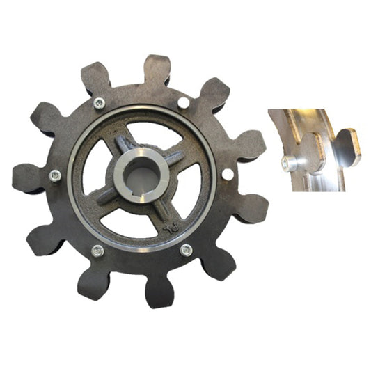 Drive Wheel "Spooked" WL PLUS 60mm | Bore Ø 38 mm | For chains with 71.5 mm pulley spacing | Agriculture Feed System | Pig Poultry Dairy and Beef