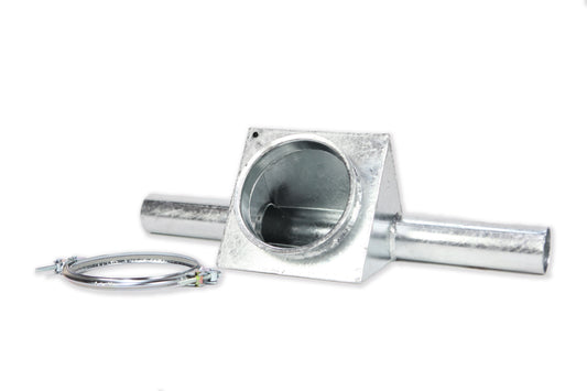 Transfer-Hopper, galvanised, in SET 60mm | Installation height: 190 mm, inlet Ø 150 mm | Agriculture Feed System | Pig Poultry Dairy and Beef