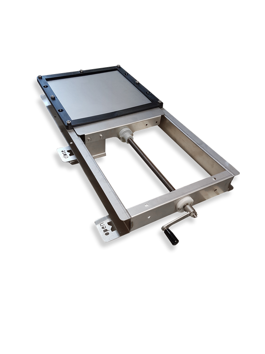 Silo slider 60mm | Remote control for silo hopper on chain with crank, complete