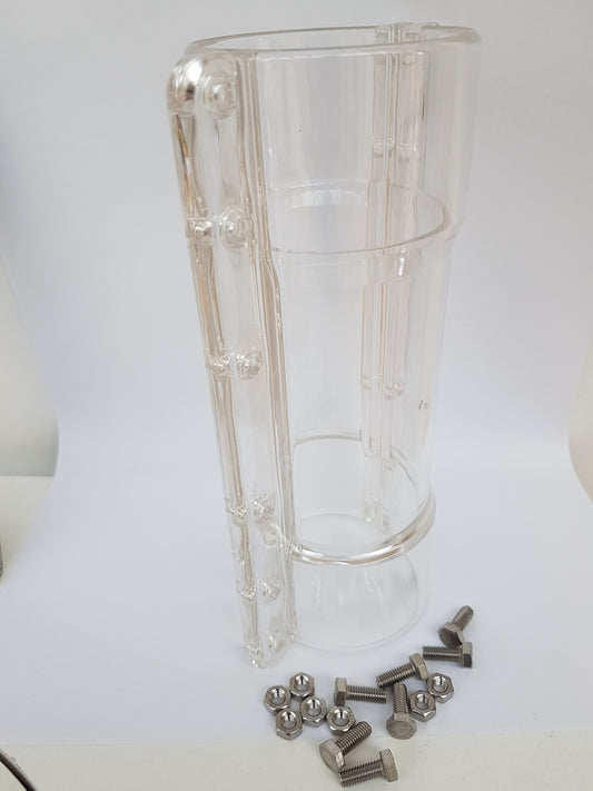 Control pipe | Transparent | 2-piece 60mm | Agriculture Feed System | Pig Poultry Dairy and Beef