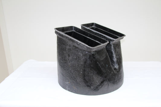 Double funnel | GRP 15° black | For WAS, 75mm | Agriculture Feed System