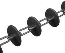 Conveyor chain PA GF | Disc Ø 90 mm | Galvanised 127mm | Agriculture Feed Systems | Pig Poultry Dairy and Beef