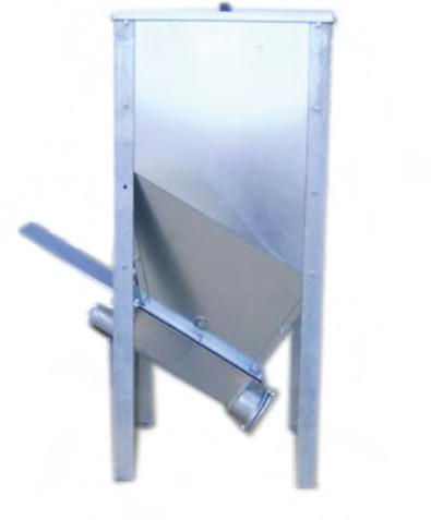 150-Litre Feed Hopper Set with Cover and 75mm Auger Attachment