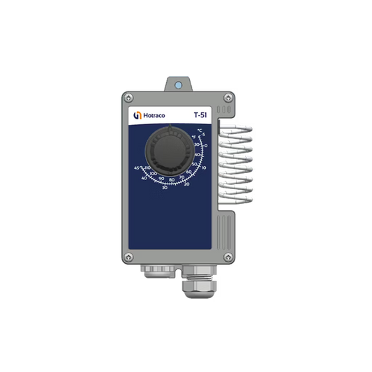 Hotraco T51 Stat - Single Mechanical Thermostat -5 - 45°C / 23 - 113°F | Agriculture Climate Control  Pig Poultry Dairy and Beef