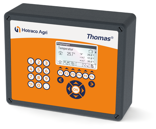 Hotraco Thomas Climate 1 room with CAN-IO-20-33 and numeric keyboard |  Agriculture Climate Control System | Pig Poultry Dairy and Beef